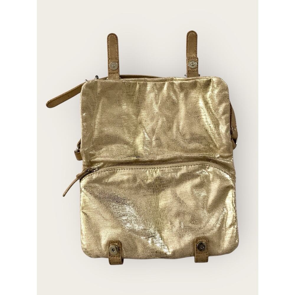 GAP Metallic Gold Clutch Bag Purse Evening - Picture 2 of 8